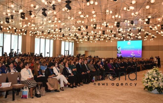 В Баку состоялся VI Съезд азербайджанских женщин  Азербайджан Баку 19 октября 2023
